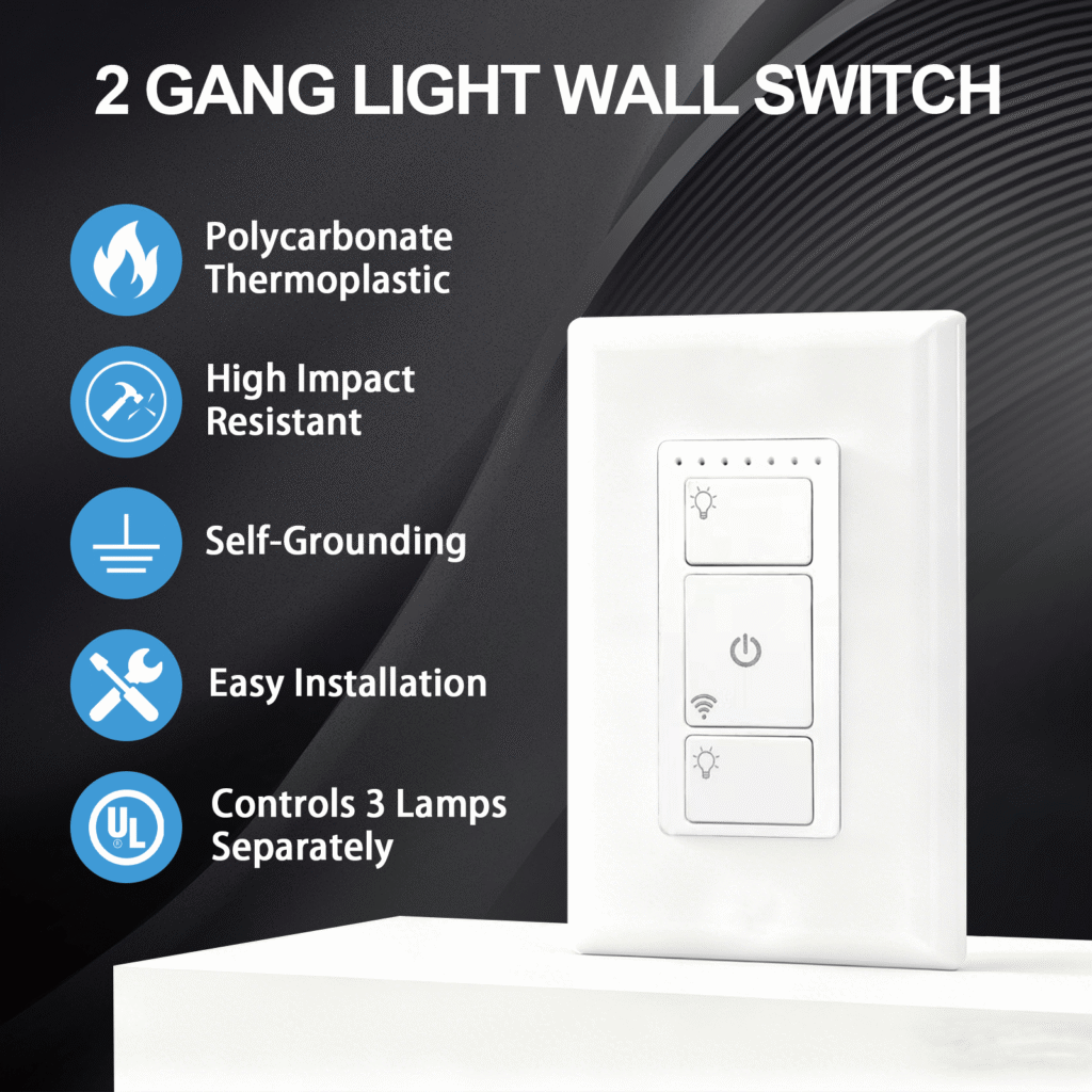 smart 2 gang wifi light switch