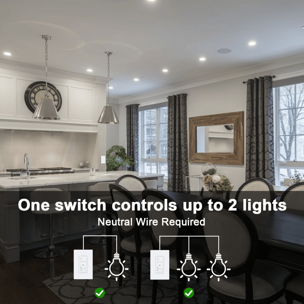 smart 2 gang wifi light switch