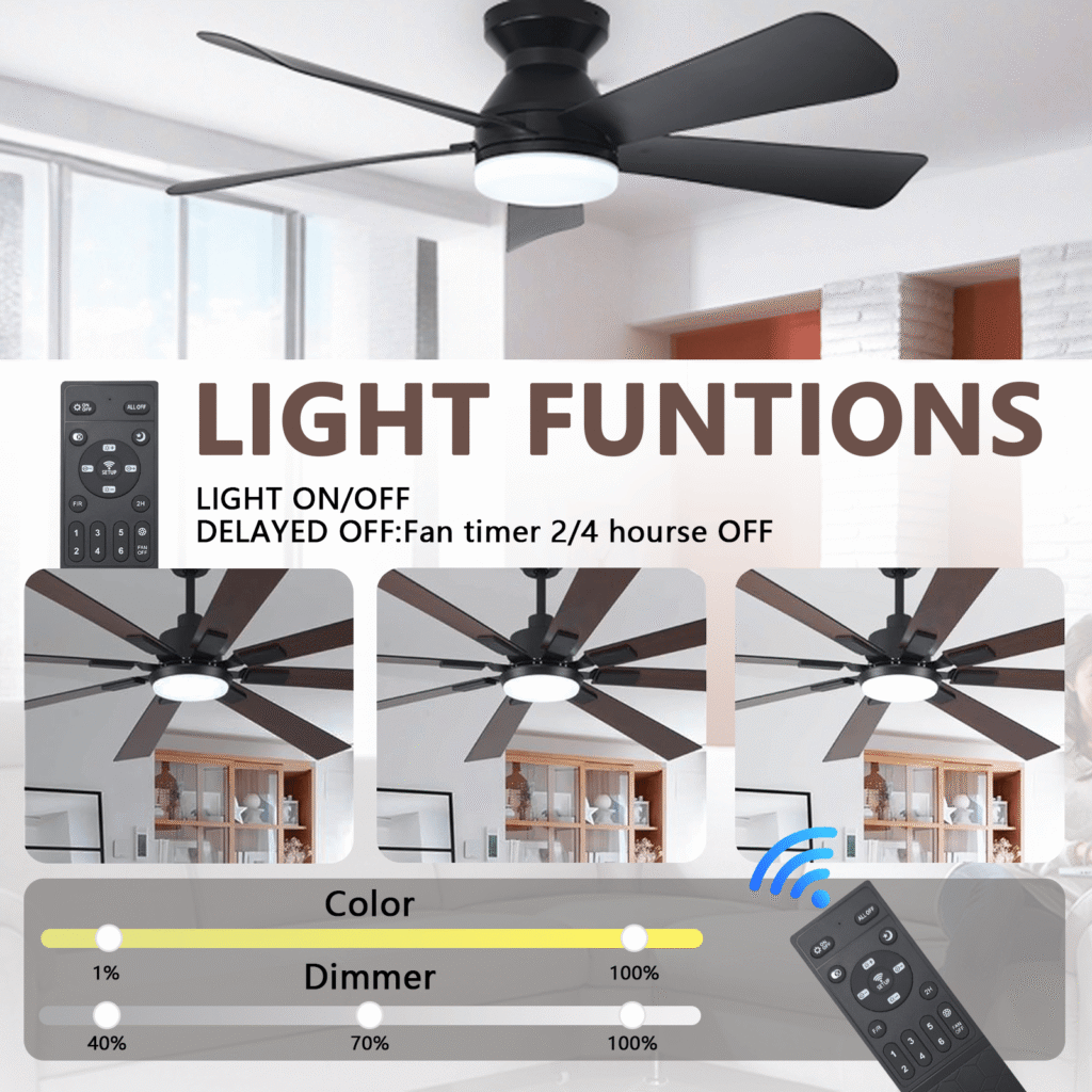 6 speed dc ceiling fan remote kit(dc03 bk)