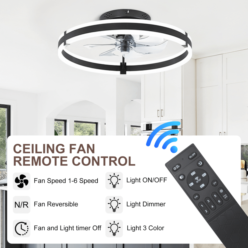 6 speed dc ceiling fan remote kit(dc03 bk)