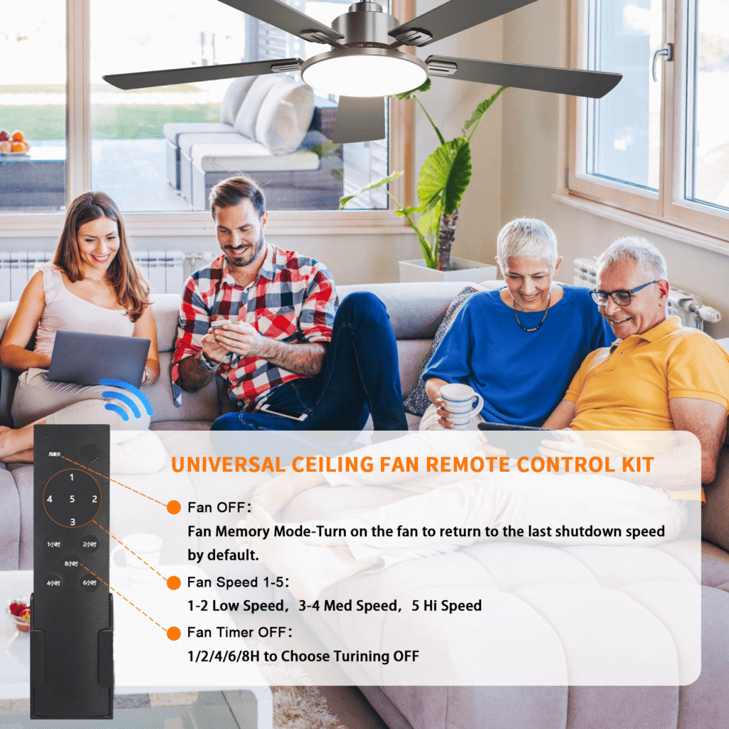 5 speed ac ceiling fan remote kit