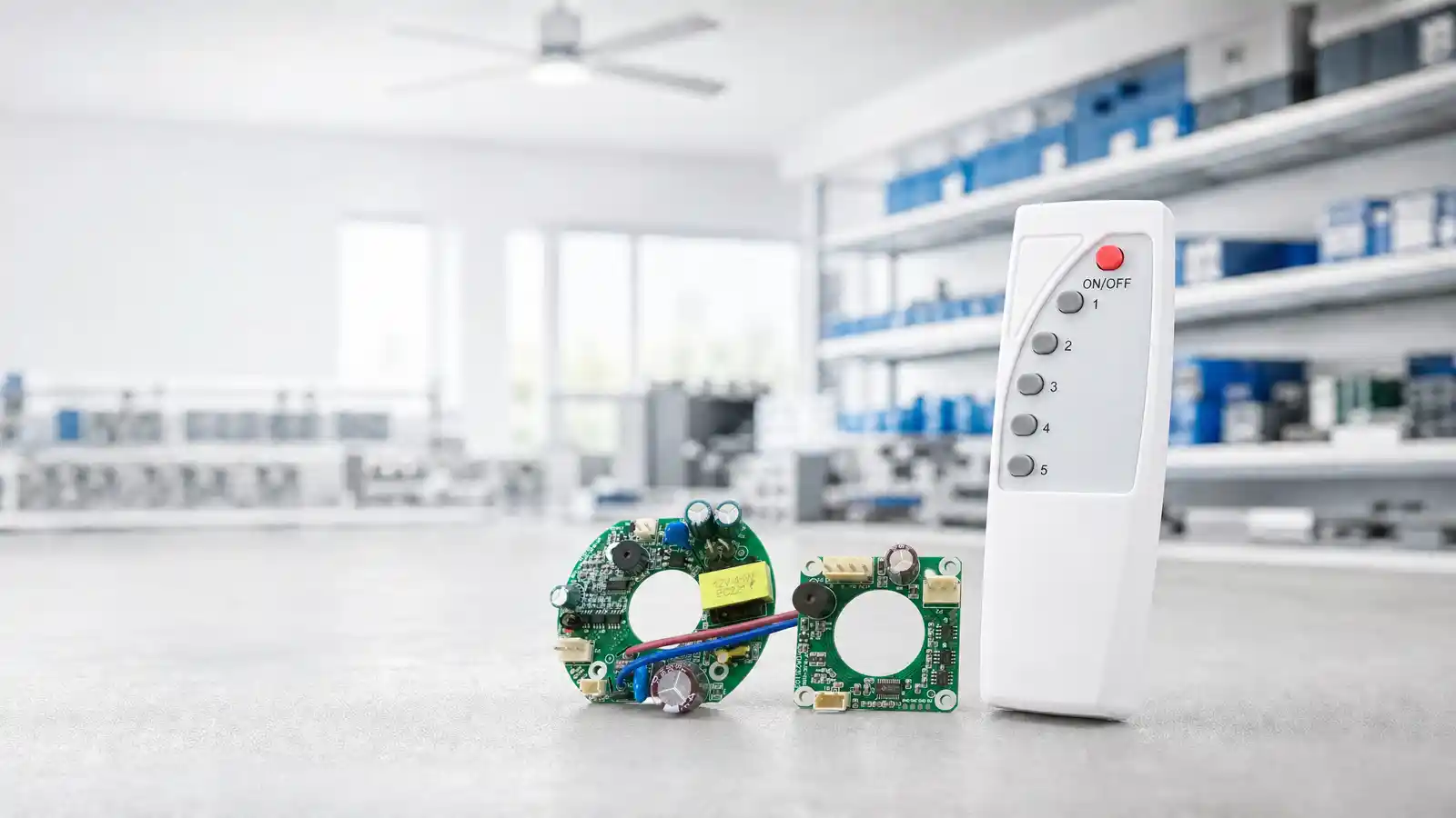 OEM ceiling fan remote control manufacturing at Huashi factory