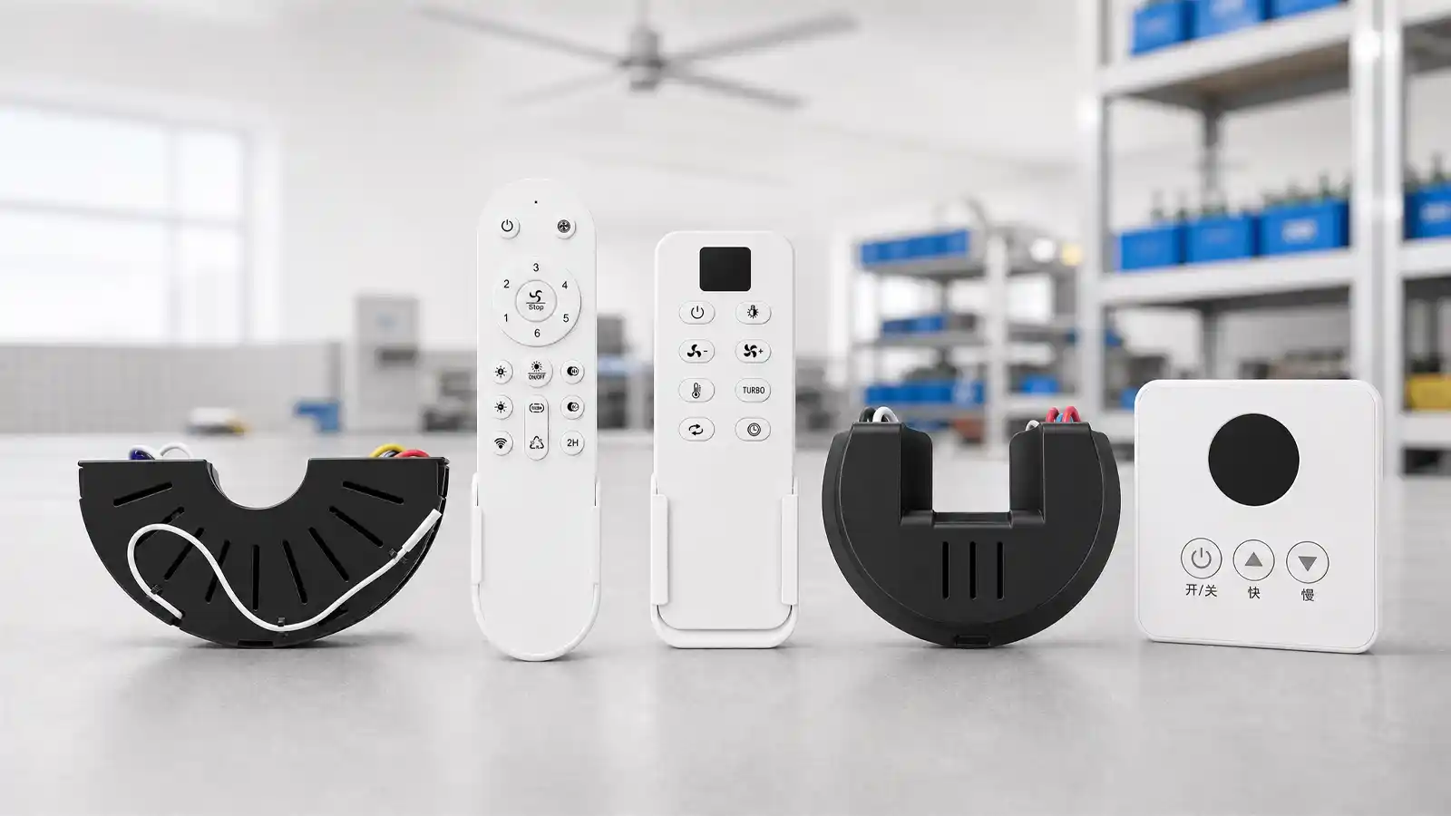 Multiple OEM ceiling fan remote control platforms for AC, DC, and BLDC motors with matched receiver units